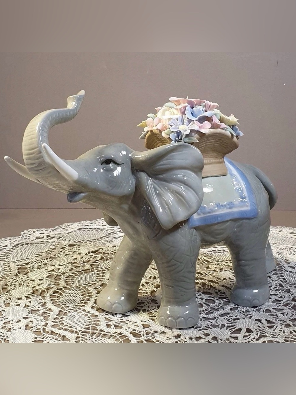 Vintage Ceramic Elephant Figurine